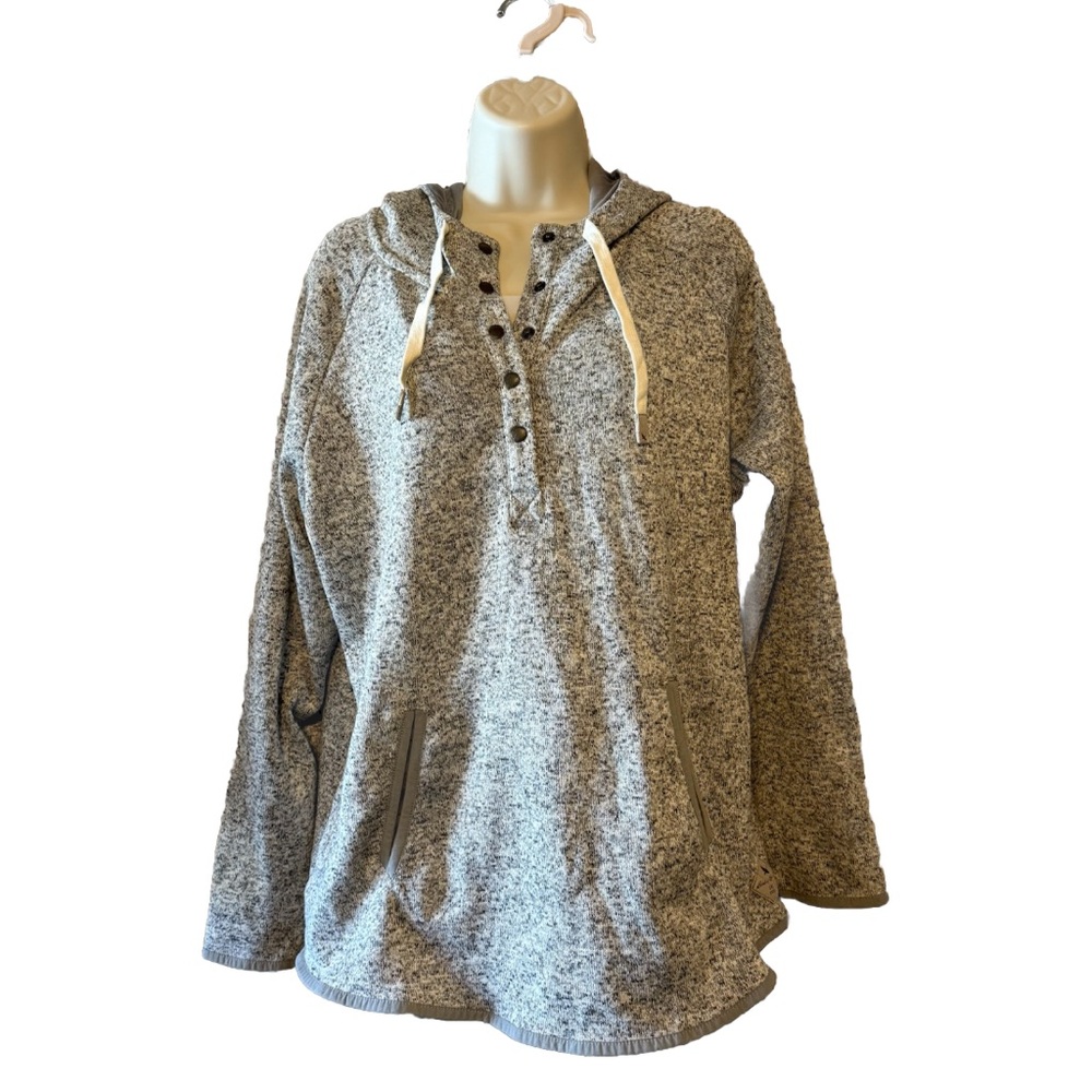 Eddie Bauer Cozy Heather Gray Women's Sweatshirt Hoodie Pullover 2X